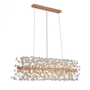 pendente retangular 28x90cm cristal e aluminio ros sindora iluminacao dcd01246