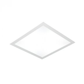 luminaria de embutir ruler quadrado 3 bulbo 32x32x10cm aluminio e acrilico usina 3700 32