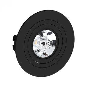 spot de embutir face plana redondo ar70 13x35cm termoplastico preto save energy se 330 1053