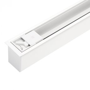 trilho eletrificado de embutir trace linear 2 metros aluminio branco stella stl22403br