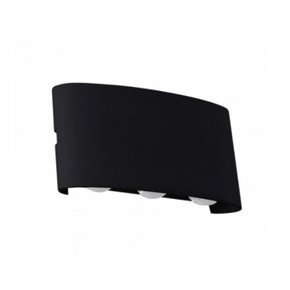 arandela led ranne facho duplo aberto externo 3000k 18w bivolt 8x16 5x4cm alum nio preto nordecor 2337