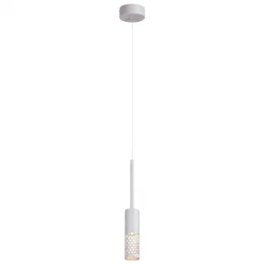 pendente led 3000k 6w bivolt 5x19cm metal e acrilico branco sindora iluminacao dcd01806