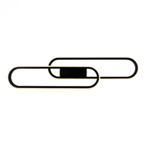 arandela led 3000k 38w bivolt 15x60cm metal preto sindora iluminacao dcb03072