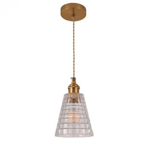 pendente 12x13cm metal e vidro bronze e transparente sindora iluminacao dcd04035