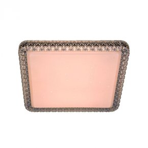 plafon de sobrepor led quadrado 3000k 12w bivolt 28x28x75cm cristal e metal branco sindora iluminacao dcx00334