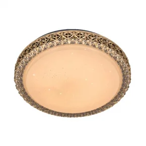 plafon de sobrepor led redondo 3000k 12w bivolt 28x65cm cristal e metal branco sindora iluminacao dcx00338 1