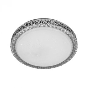 plafon de sobrepor led redondo 6000k 12w bivolt 28x65cm cristal e metal branco sindora iluminacao dcx00339 1