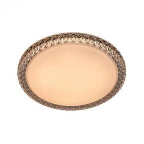 plafon de sobrepor led redondo 3000k 24w bivolt 40x75cm cristal e metal branco sindora iluminacao dcx00340 1