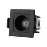 spot de embutir led focco quadrado mini 2700k 3w bivolt 46x46x5cm pvc preto gaya 8280