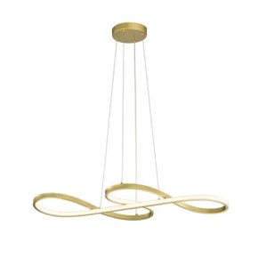 pendente led strip 3000k 36w bivolt 35x80cm metal dourado skylight sky 3016 do