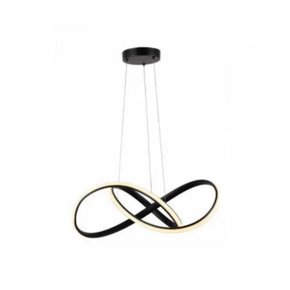 pendente led strip 3000k 36w bivolt 20x50cm metal preto skylight sky 3017 pt