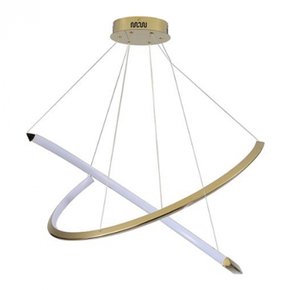 pendente led mira 3000k 50w bivolt 80cm aluminio dourado skylight sky 3105