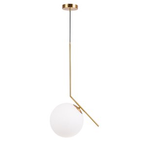 pendente balance 20cm metal e vidro dourado e branco fosco skylight sky 3007