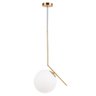 pendente balance 20cm metal e vidro dourado e branco fosco skylight sky 3007
