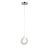 pendente led cane redondo 3000k 10w bivolt 15cm cristal e metal transparente e cromado skylight sky 4001cr