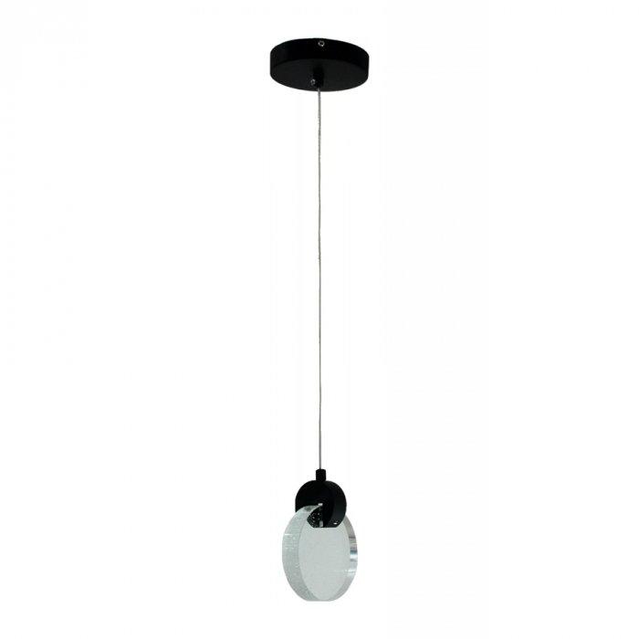 Pendente Sand Bivolt LED 3000K 3w Ø13x17cm Transparente/Preto