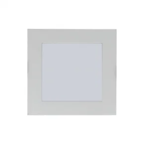 painel luminaria de embutir led quadrado placa de led substituivel 3000k 7w bivolt 11x11x45cm acrilico metal e aluminio branco romalux 80077 02