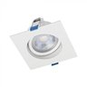 spot de embutir led easy recuado quadrado 30 3000k 7w bivolt 117x117x65cm abs branco stella sth21930br 30