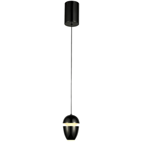 Limitless AI pendant 黒 Pendente Elastic Metal / Acrílico Preto Ø8X12CM 3000K 1X5W - Bella