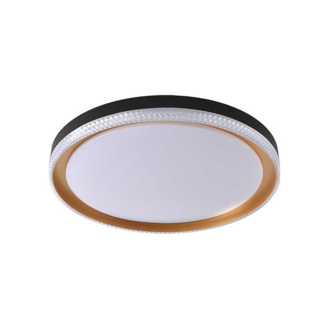 Plafon de Sobrepor Queenstown Bivolt LED 3000K 36W Ø40cm Preto