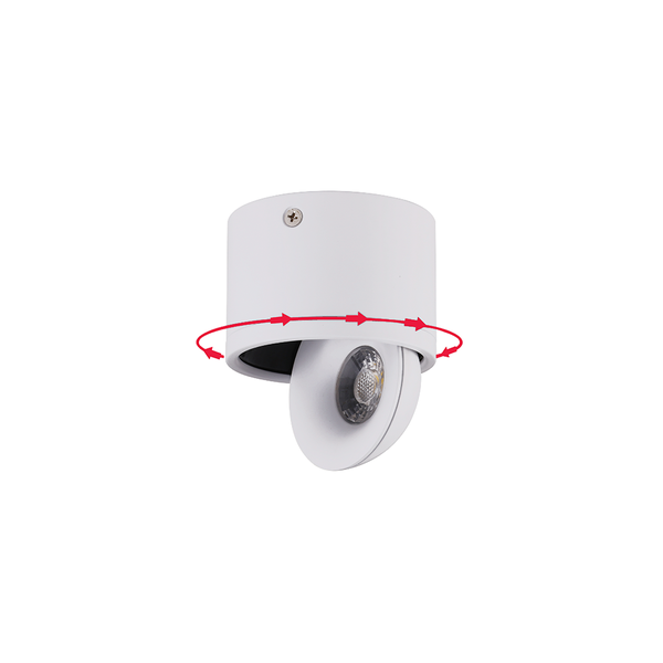 Spot de Sobrepor LED Skel 3000K 7W Bivolt Ø9x6cm Alumínio Branco