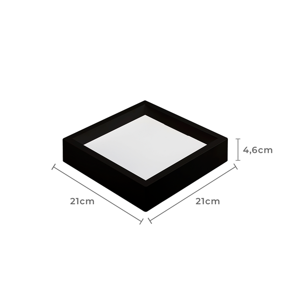 Painel de Sobrepor LED Kais Quadrado 21x21x4,6cm 18W 6500K ...