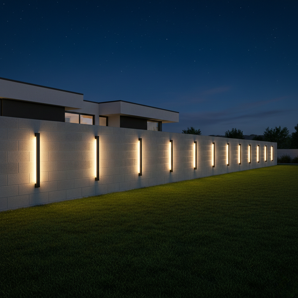 Arandela Externa Linex Preta LED 200cm 12V 3000K Preto - D&D